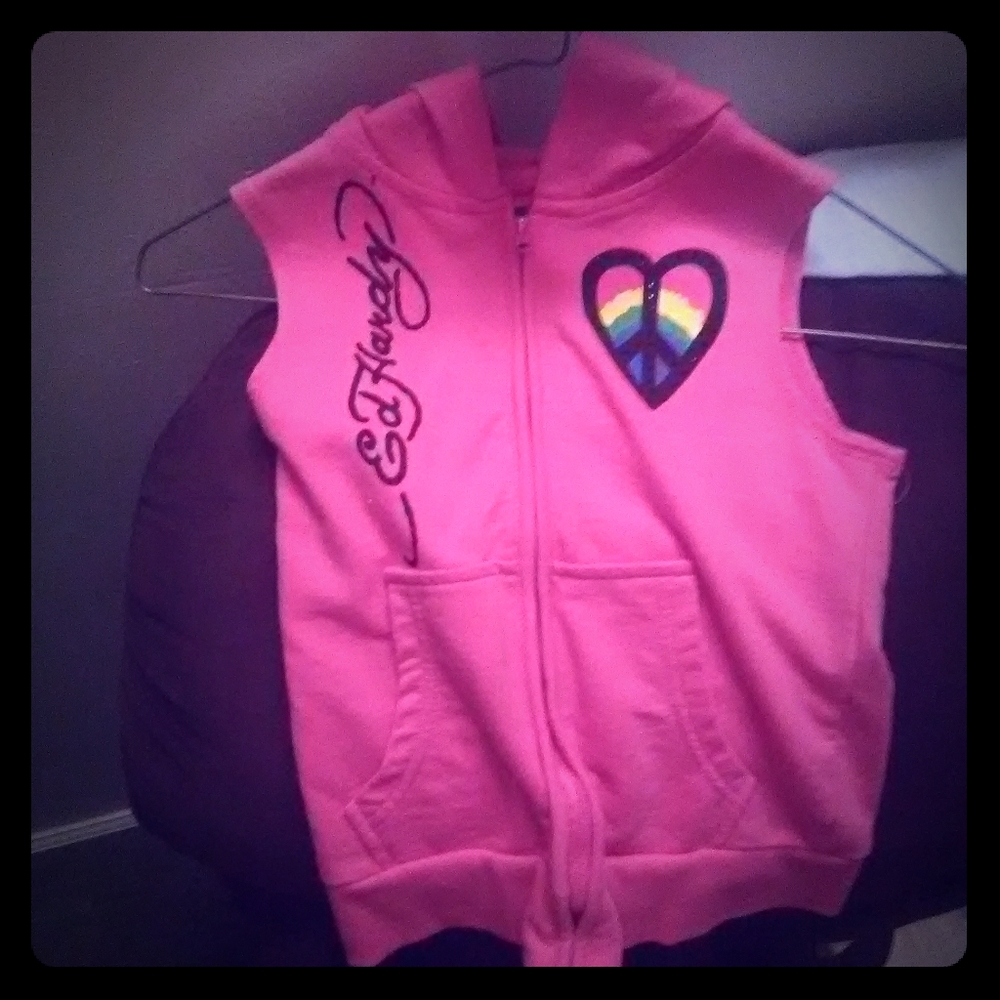 Girls pink vest
